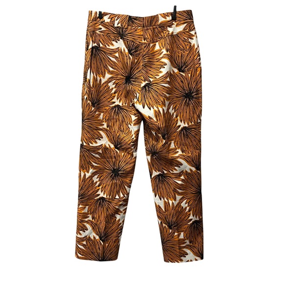 Mantu Trousers Orange Ochre Straight Leg Italy 46 Tropical Resort - Picture 2 of 8